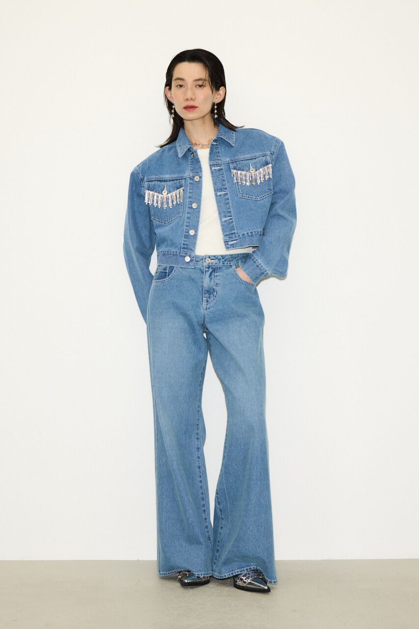 SLY「BIJOU CROP DENIM SH-C」|デニムジャケット|