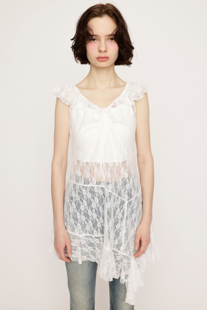 SLY「HEM DESIGN LACE FRILL L／トップス」|キャミソール|