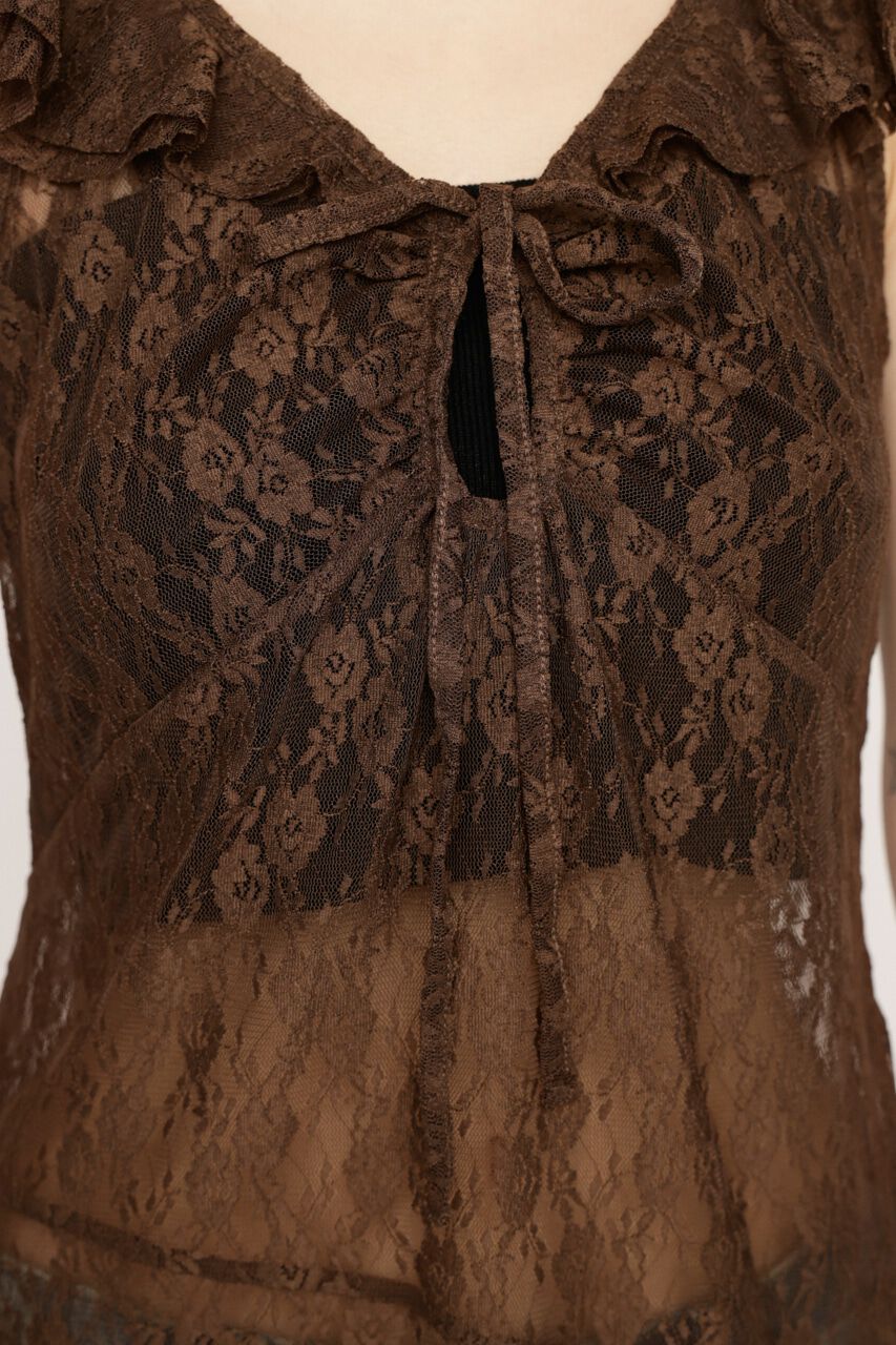 SLY「HEM DESIGN LACE FRILL L／トップス」|キャミソール|