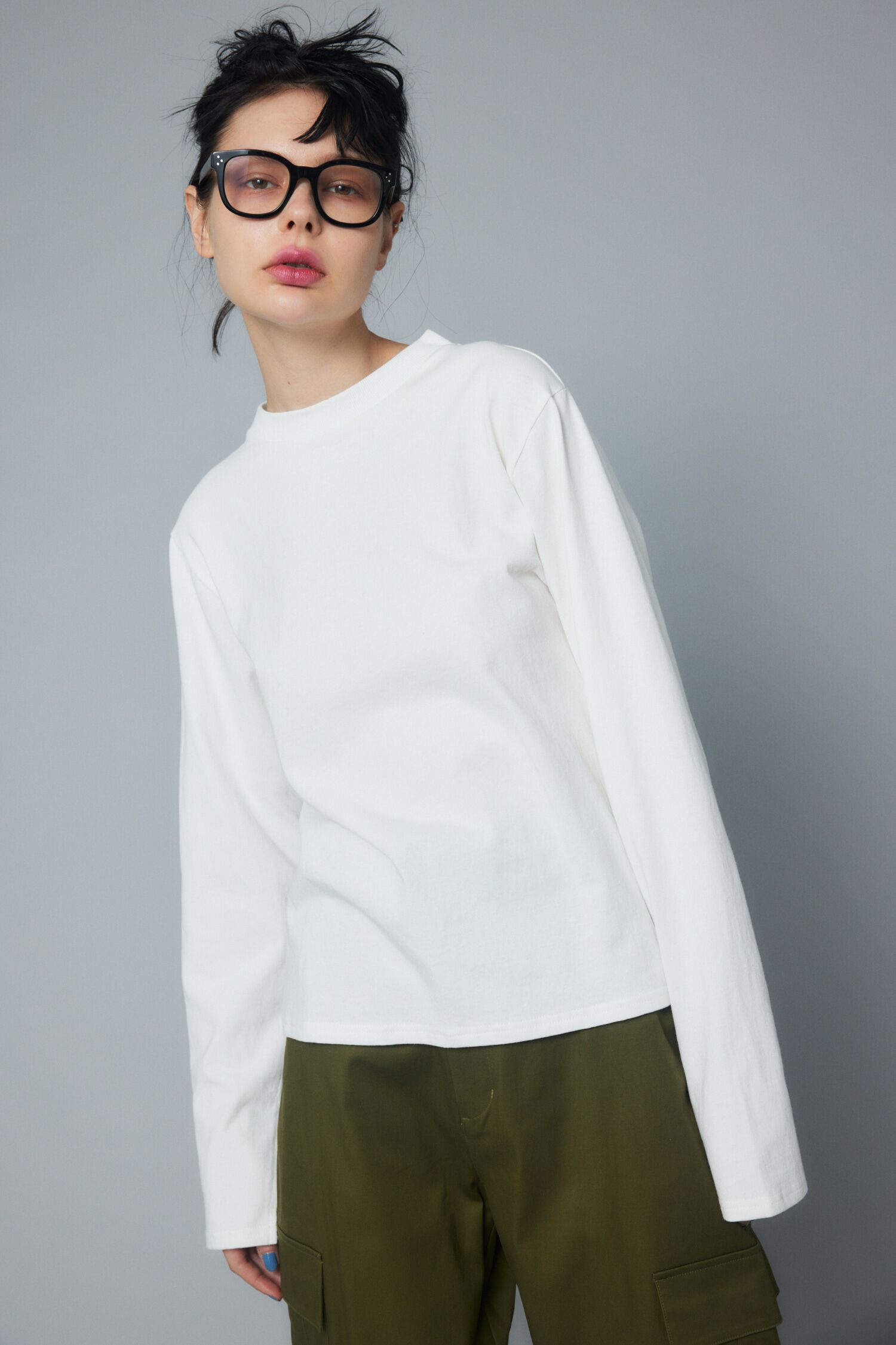 HeRIN.CYE「Back open gather tops」|Tシャツ・カットソー|WHT