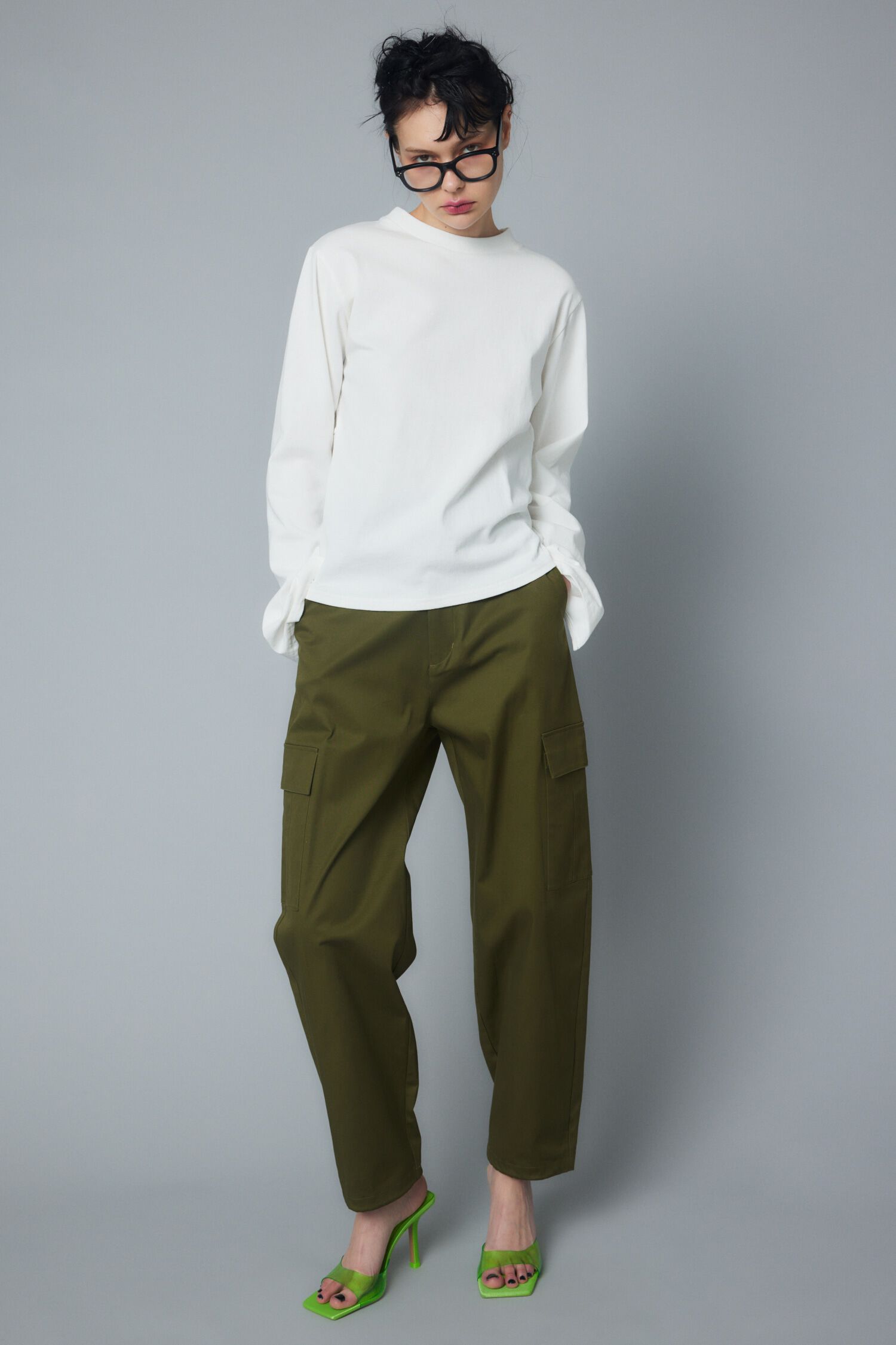 HeRIN.CYE「Back open gather tops」|Tシャツ・カットソー|