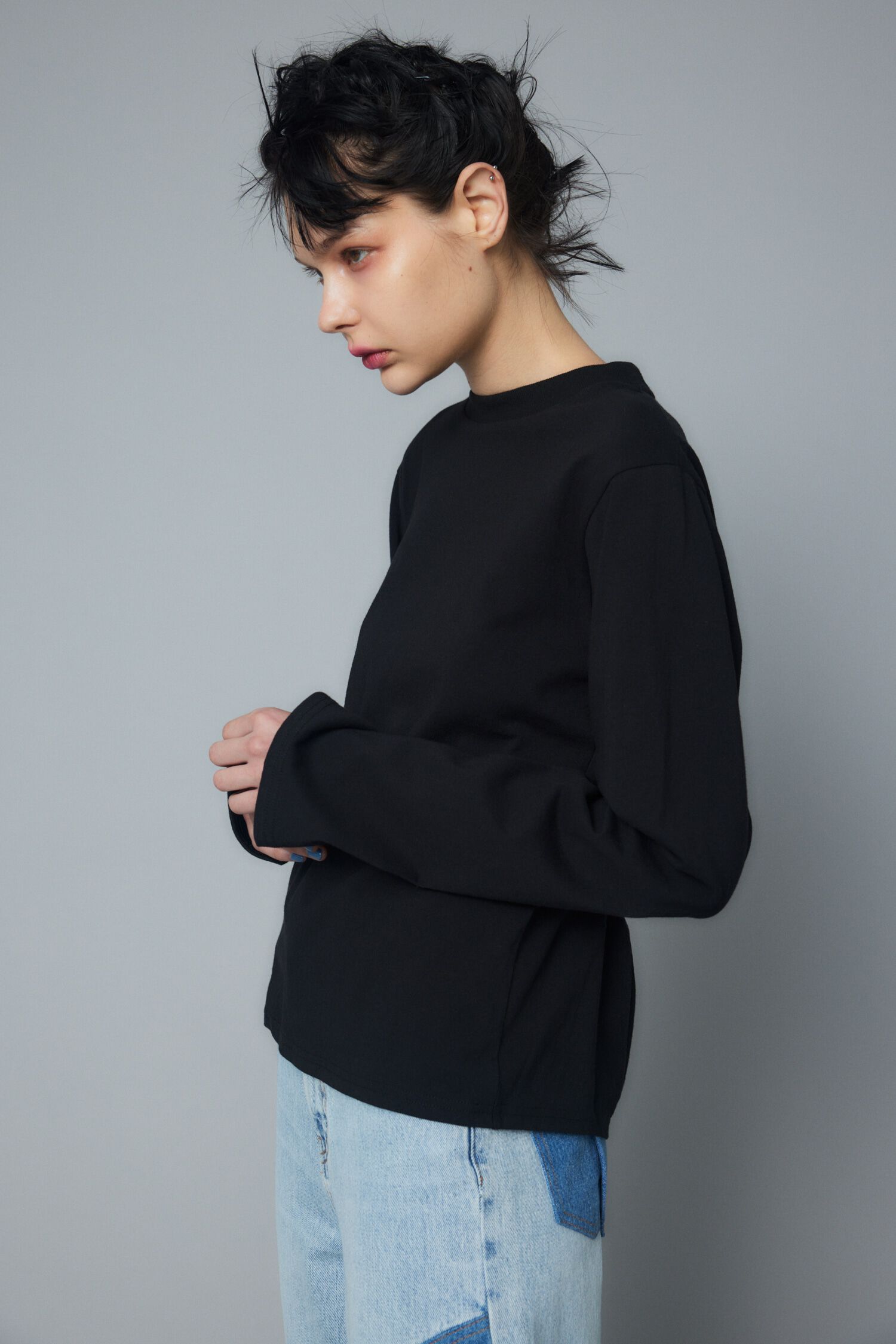 HeRIN.CYE「Back open gather tops」|Tシャツ・カットソー|