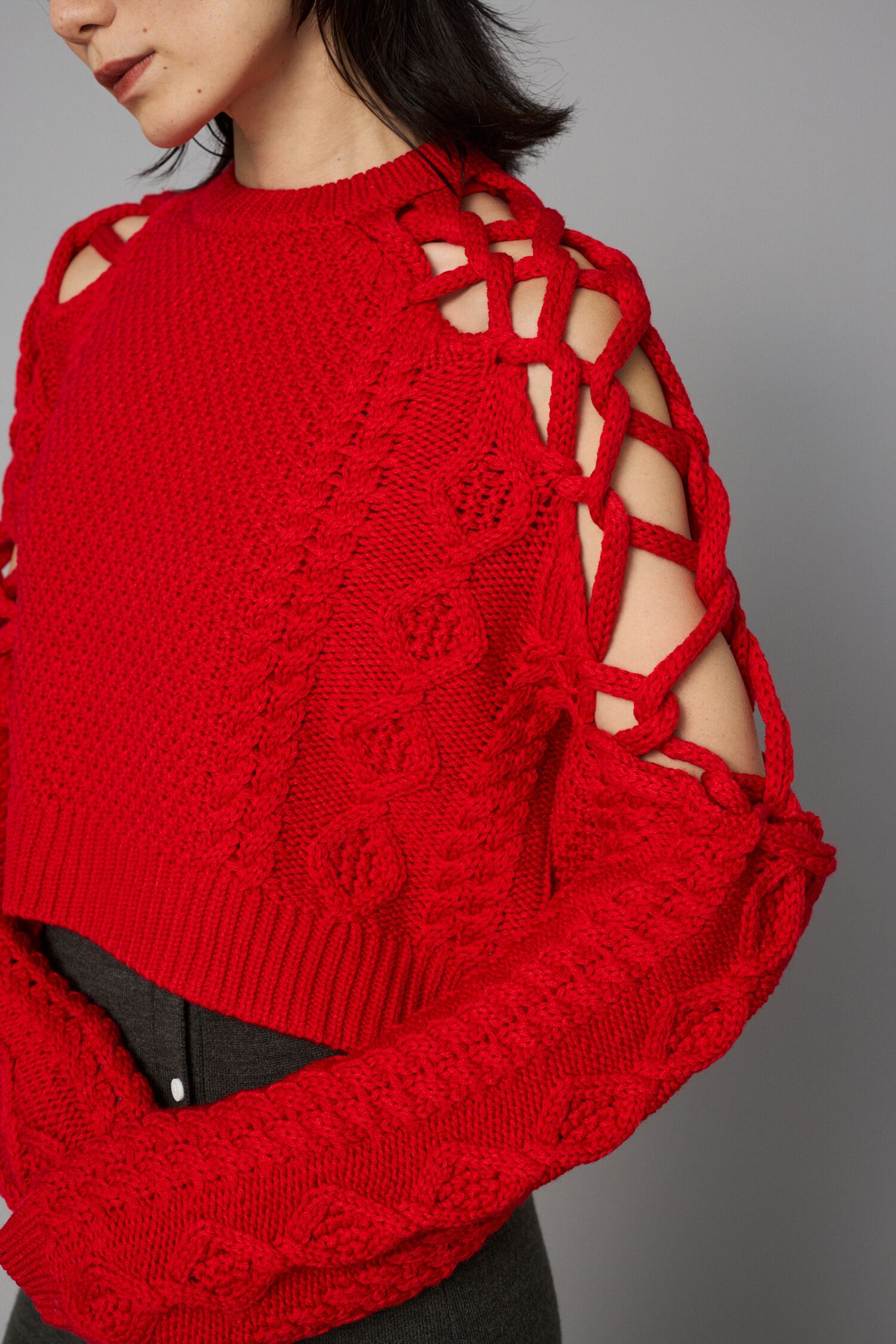 HeRIN.CYE「Net work sleeve tops」|ニット・セーター|