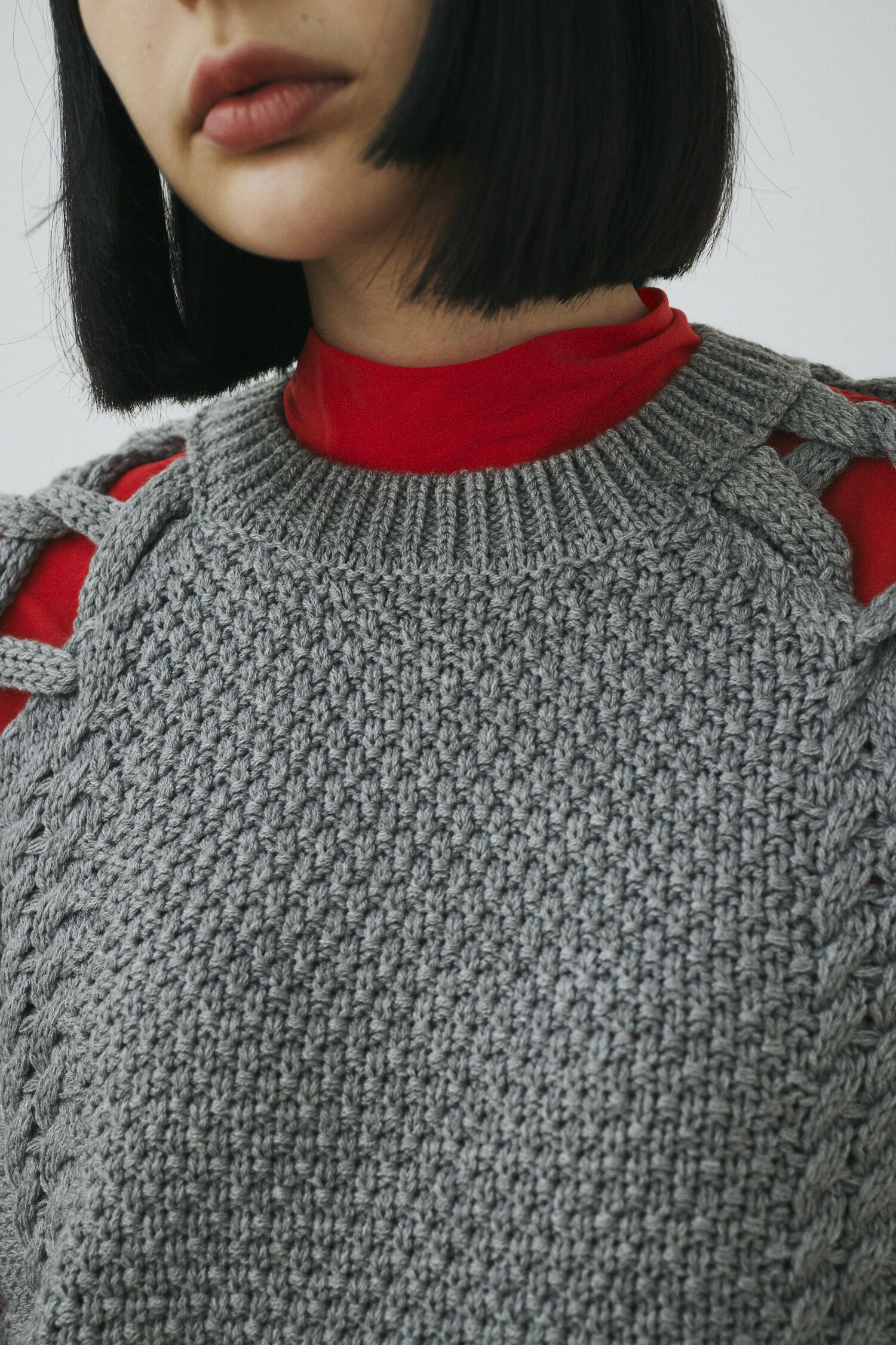 HeRIN.CYE「Net work sleeve tops」|ニット・セーター|