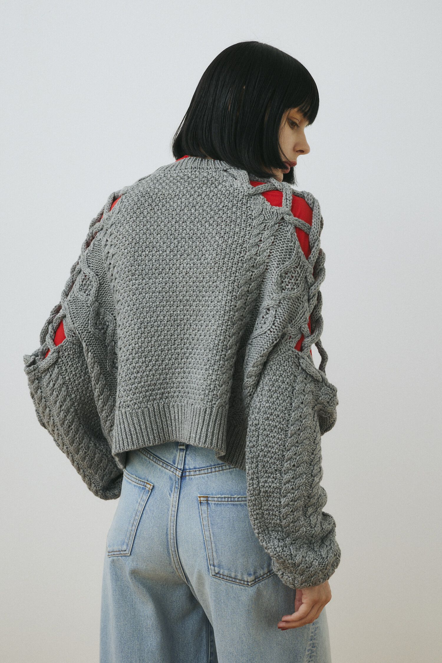 HeRIN.CYE「Net work sleeve tops」|ニット・セーター|