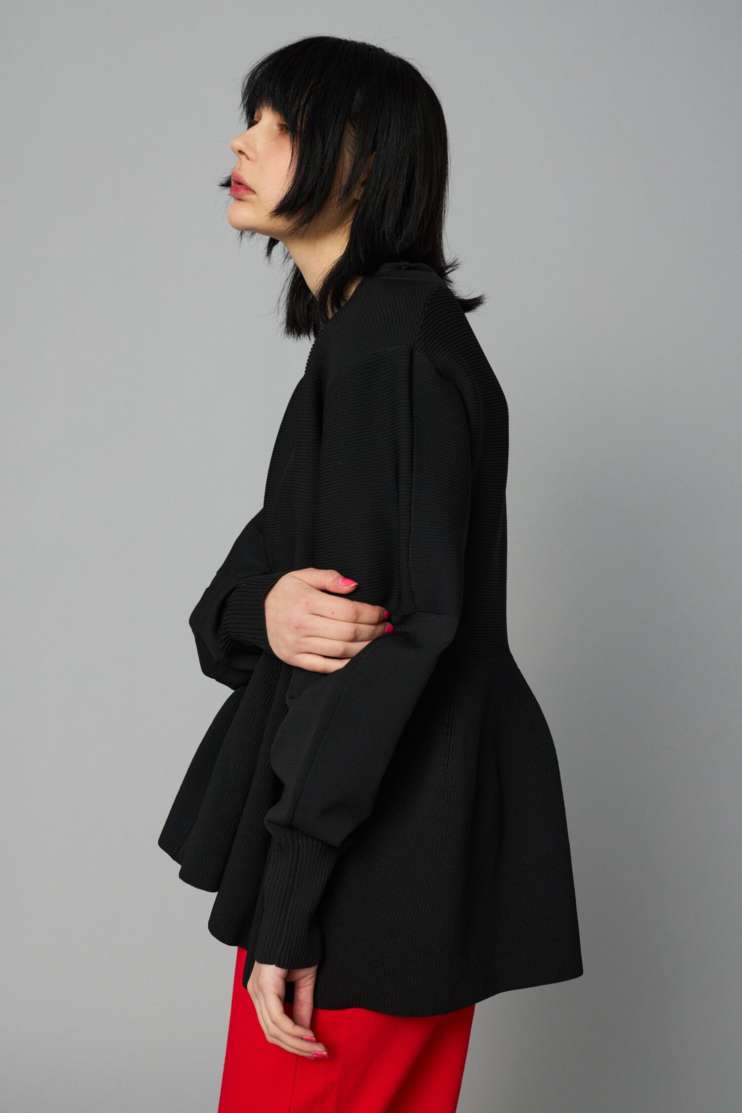 HeRIN.CYE「Jersey frill cardigan」|カーディガン|