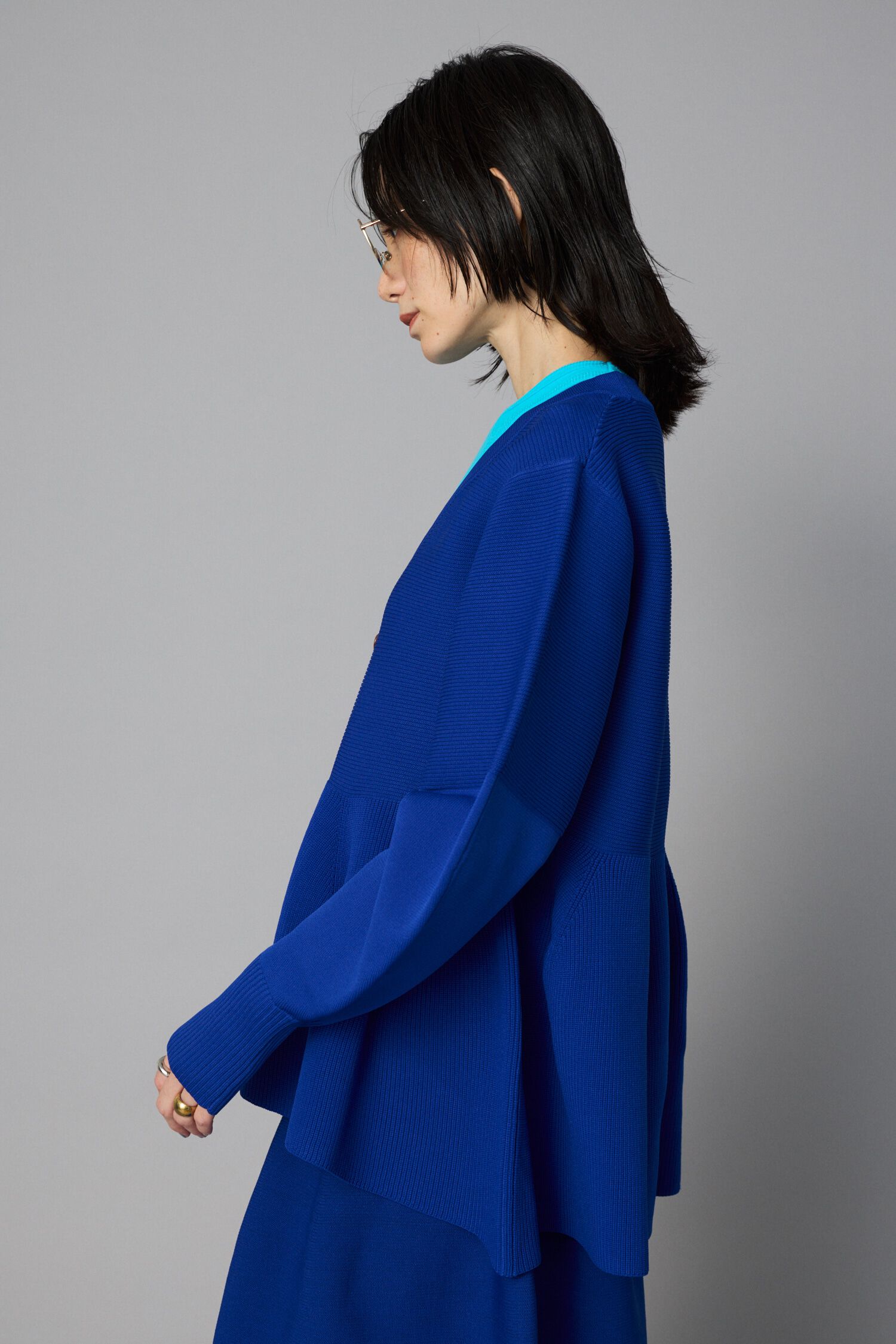 HeRIN.CYE「Jersey frill cardigan」|カーディガン|