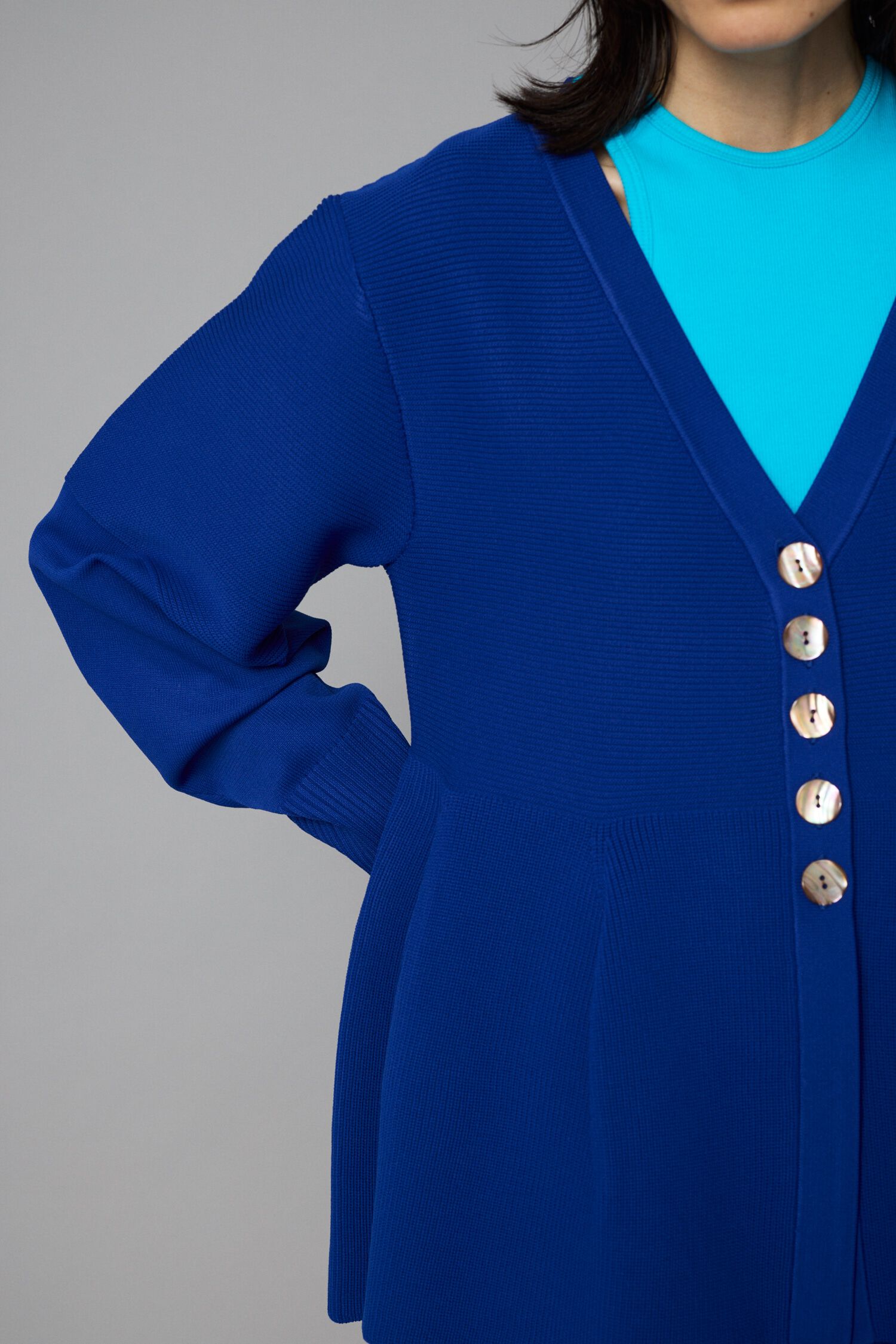 HeRIN.CYE「Jersey frill cardigan」|カーディガン|