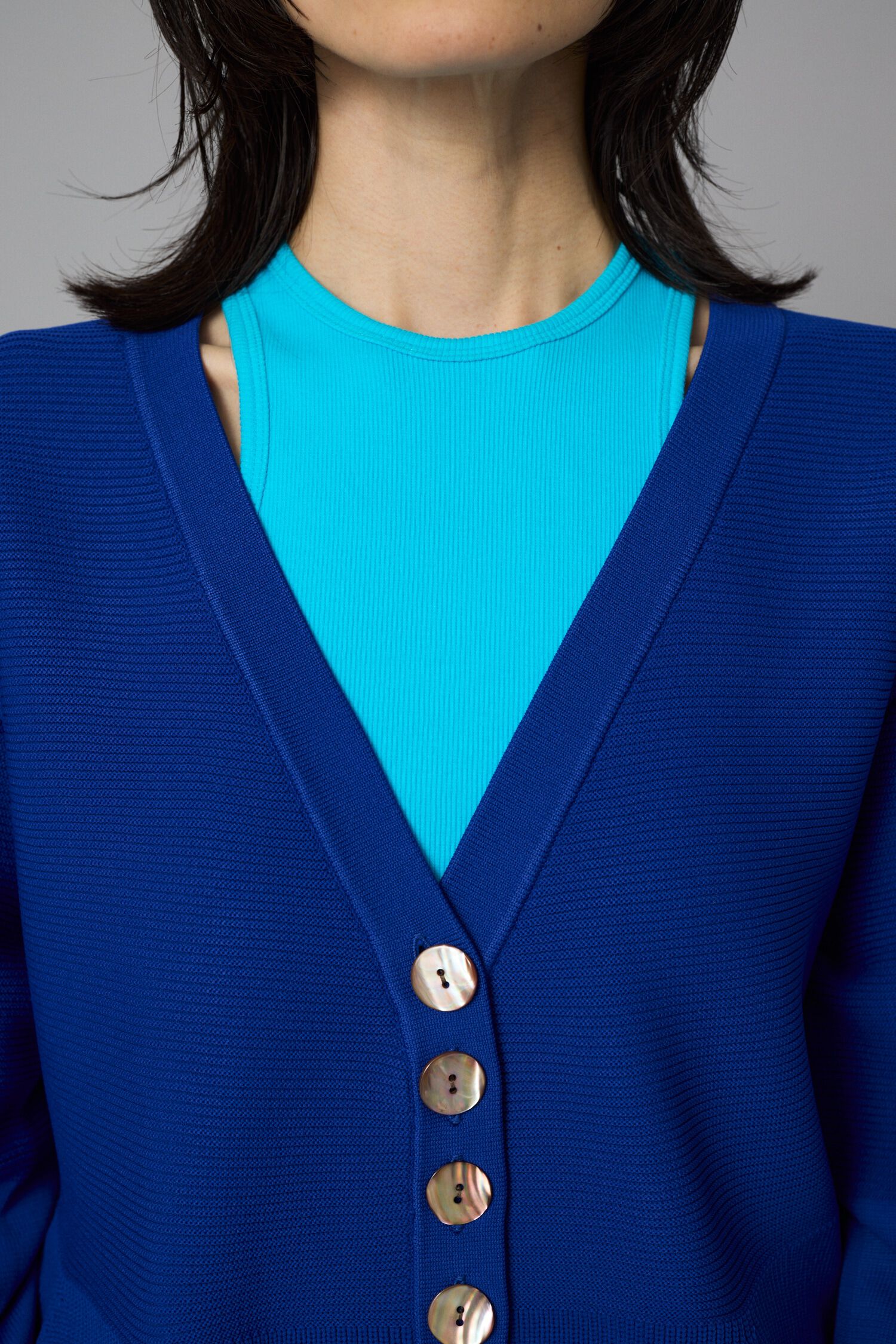 HeRIN.CYE「Jersey frill cardigan」|カーディガン|