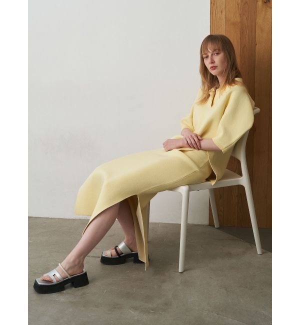 ELENDEEK「SIDE SLIT TIGHT KNIT SK」|スカート|