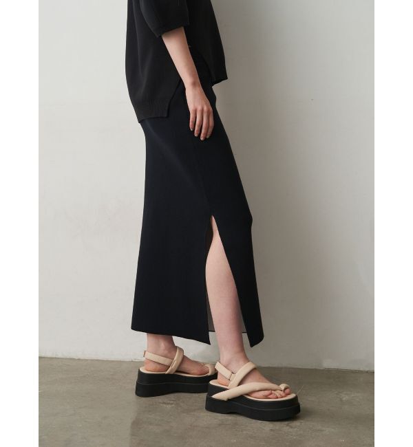 ELENDEEK「SIDE SLIT TIGHT KNIT SK」|スカート|