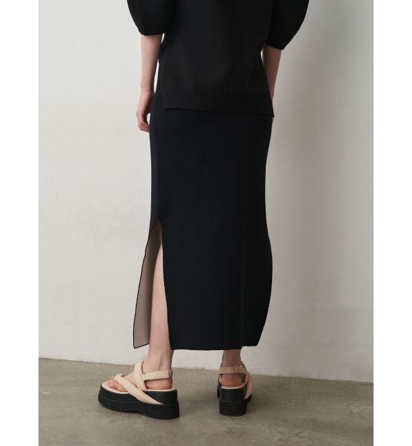 ELENDEEK「SIDE SLIT TIGHT KNIT SK」|スカート|