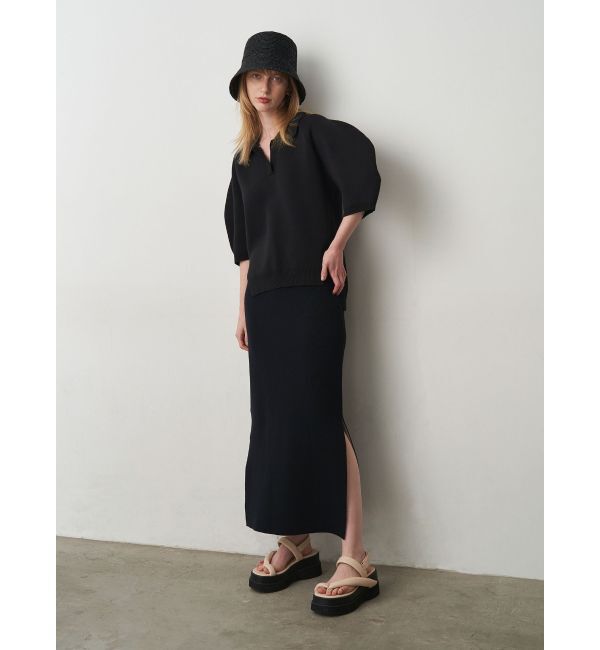 ELENDEEK「SIDE SLIT TIGHT KNIT SK」|スカート|