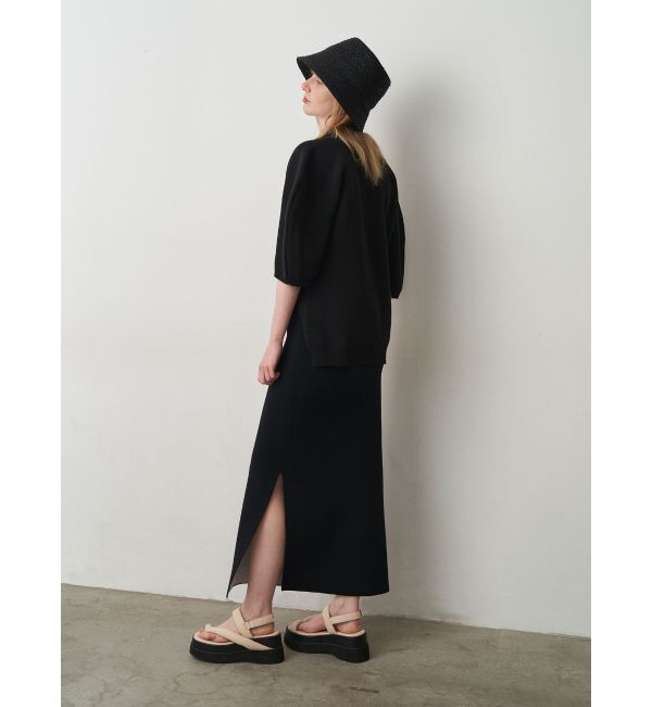 ELENDEEK「SIDE SLIT TIGHT KNIT SK」|スカート|