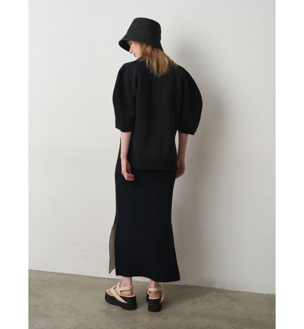 ELENDEEK「SIDE SLIT TIGHT KNIT SK」|スカート|