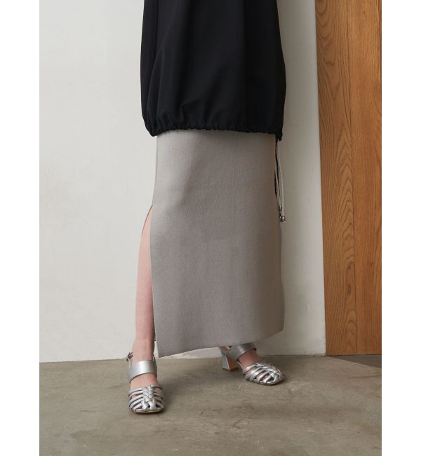 ELENDEEK「SIDE SLIT TIGHT KNIT SK」|スカート|
