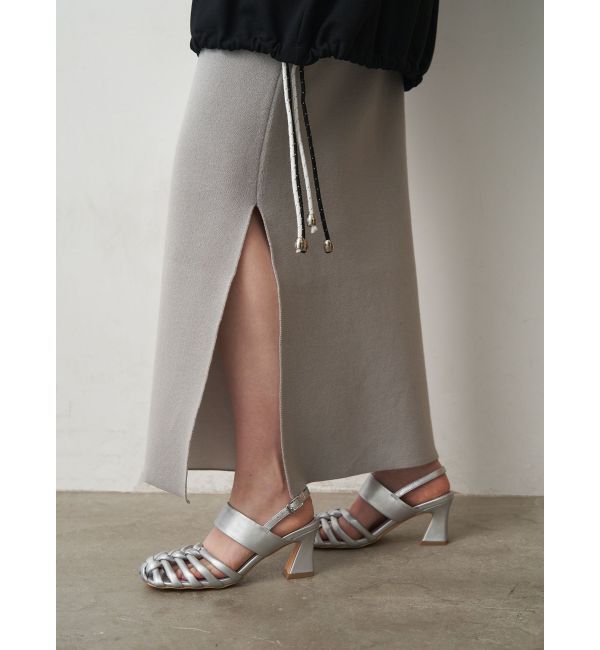 ELENDEEK「SIDE SLIT TIGHT KNIT SK」|スカート|