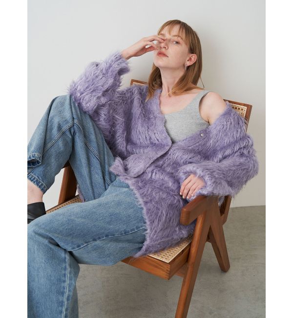 ELENDEEK「SUPER LONG SHAGGY CD」|カーディガン|