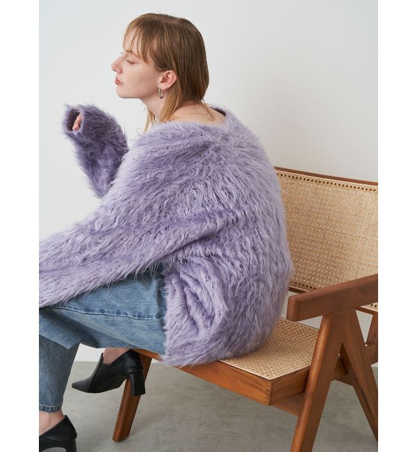 ELENDEEK「SUPER LONG SHAGGY CD」|カーディガン|