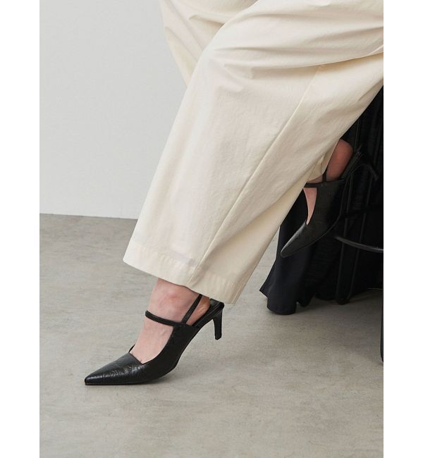 ELENDEEK「POINTED TOE MULE」|サンダル|ブラック