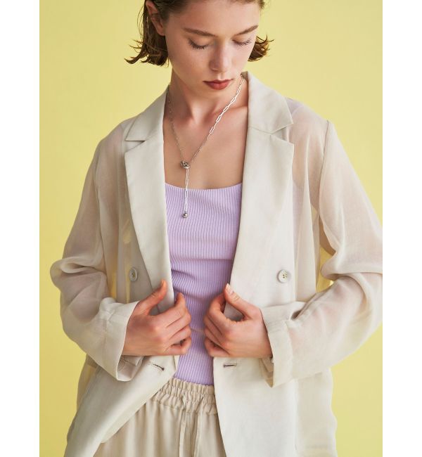 ELENDEEK「SQUARE NECK PAD TANK」|タンクトップ|