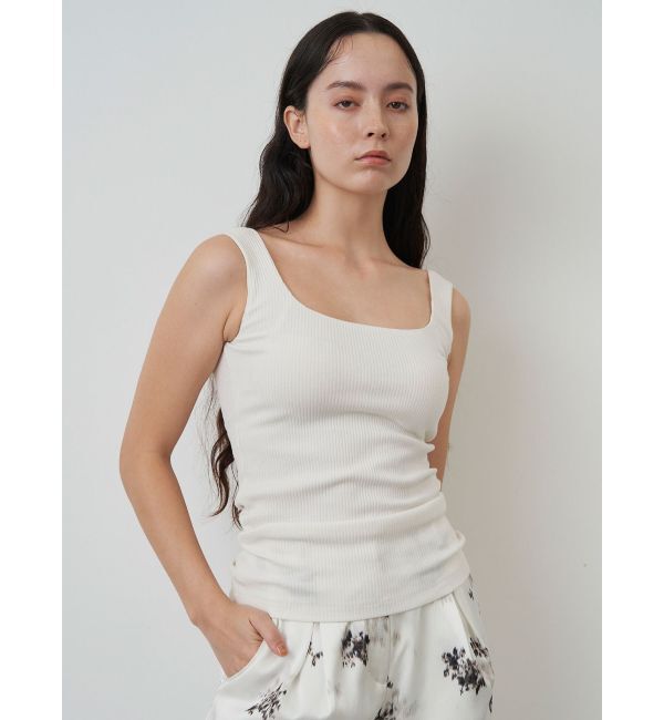 ELENDEEK「SQUARE NECK PAD TANK」|タンクトップ|