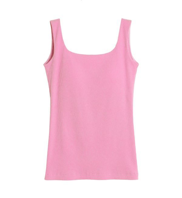 ELENDEEK「SQUARE NECK PAD TANK」|タンクトップ|