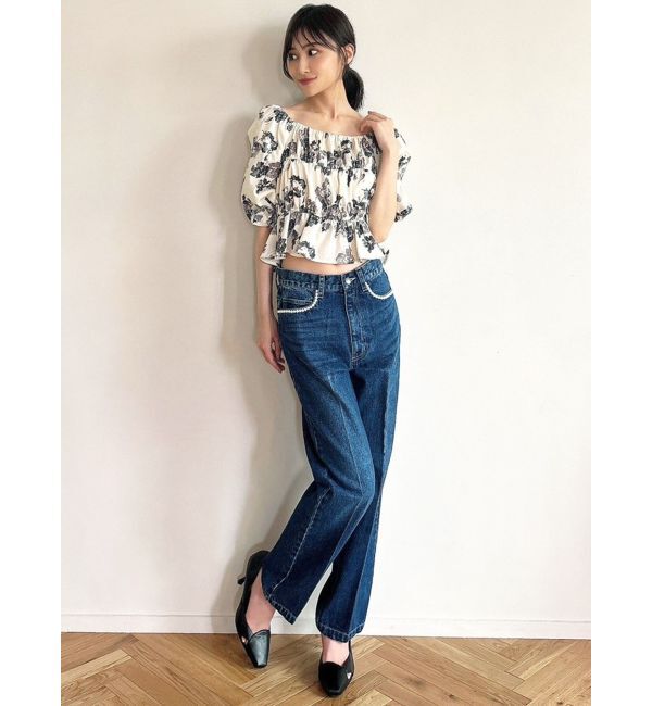 RESEXXY「パールポイントデニムパンツ」|デニム|