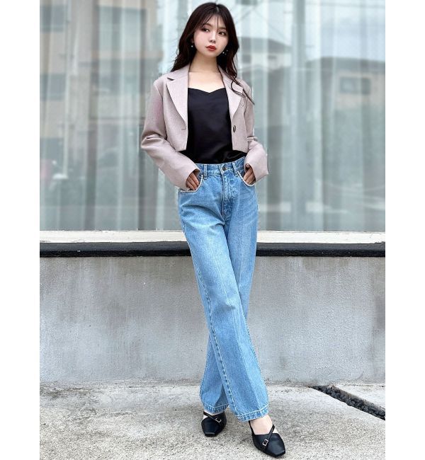 RESEXXY「パールポイントデニムパンツ」|デニム|