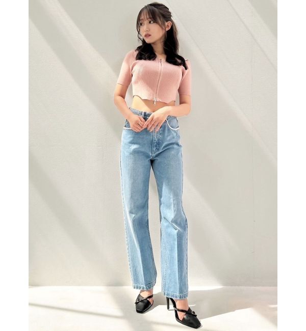 RESEXXY「パールポイントデニムパンツ」|デニム|