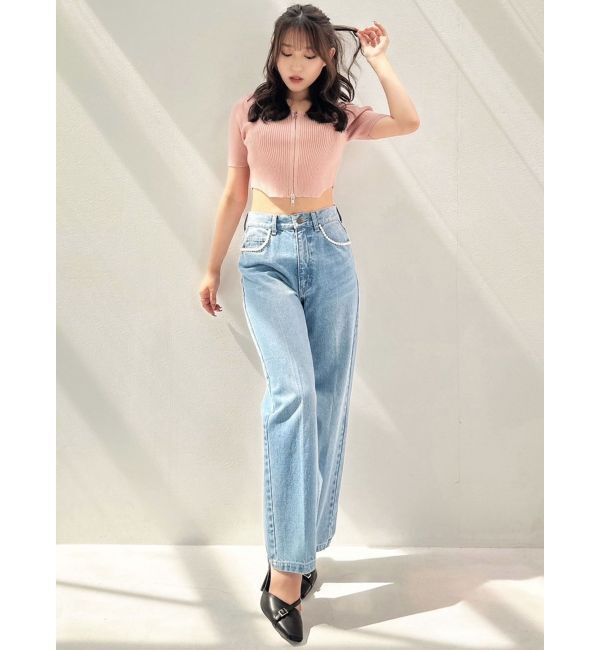 RESEXXY「パールポイントデニムパンツ」|デニム|