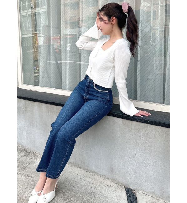 RESEXXY「パールポイントデニムパンツ」|デニム|