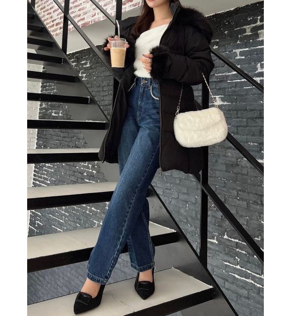 RESEXXY「パールポイントデニムパンツ」|デニム|インディゴ