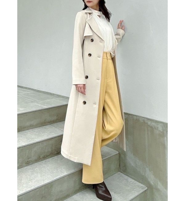 RESEXXY「Iラインテーラードコート」|チェスターコート|アイボリー