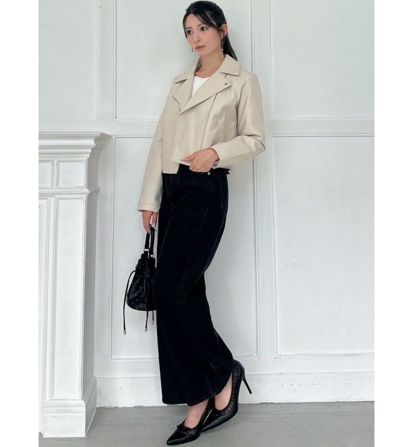 RESEXXY「フェイクレザーライダースジャケット」|ライダースジャケット|