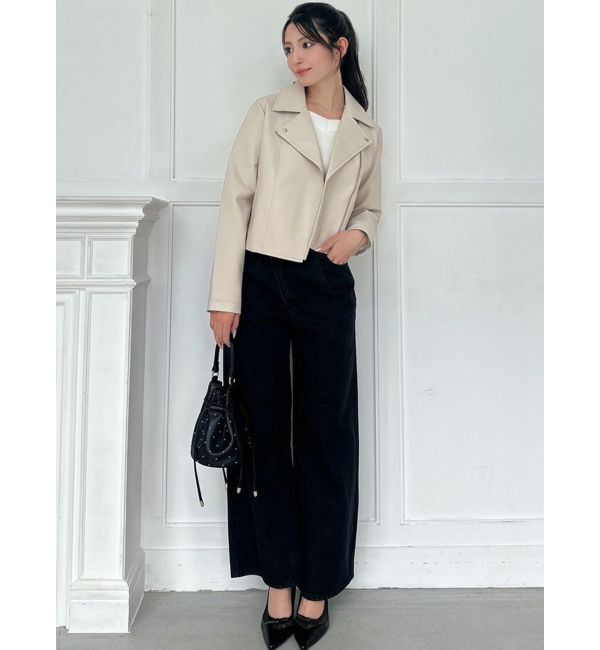 RESEXXY「フェイクレザーライダースジャケット」|ライダースジャケット|