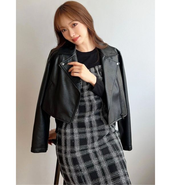 RESEXXY「フェイクレザーライダースジャケット」|ライダースジャケット|