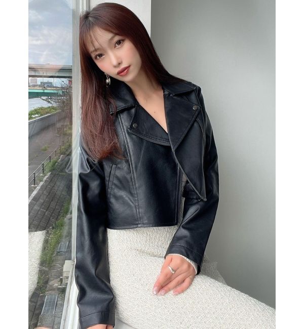 RESEXXY「フェイクレザーライダースジャケット」|ライダースジャケット|