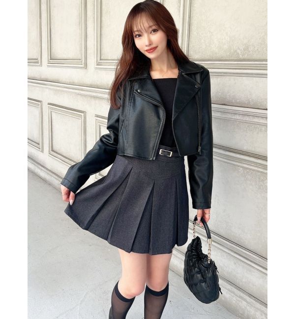 RESEXXY「フェイクレザーライダースジャケット」|ライダースジャケット|