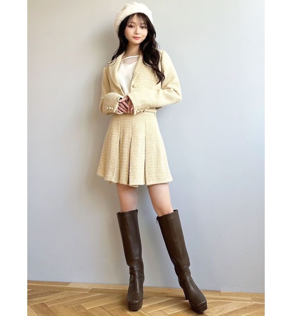 RESEXXY「ツイードプリーツミニスカート【セットアップ着用可能】」|スカート|