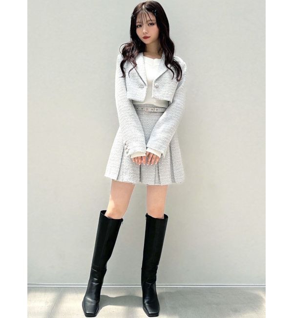 RESEXXY「ツイードプリーツミニスカート【セットアップ着用可能】」|スカート|