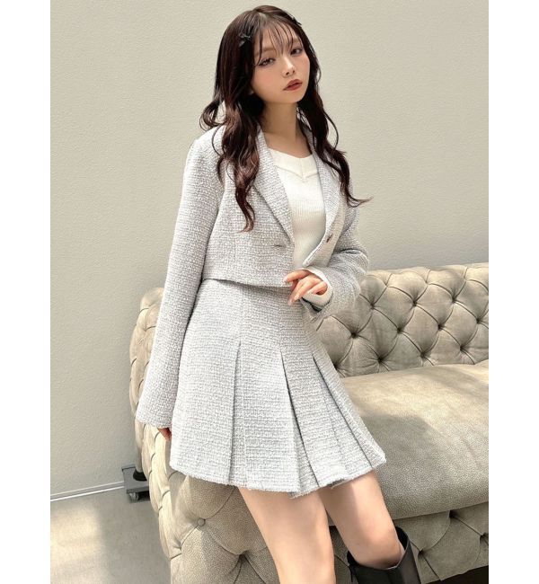 RESEXXY「ツイードプリーツミニスカート【セットアップ着用可能】」|スカート|