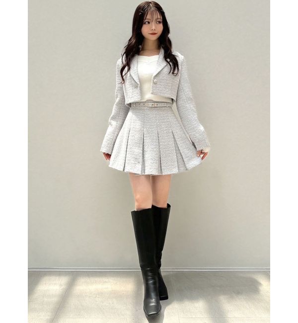 RESEXXY「ツイードプリーツミニスカート【セットアップ着用可能】」|スカート|