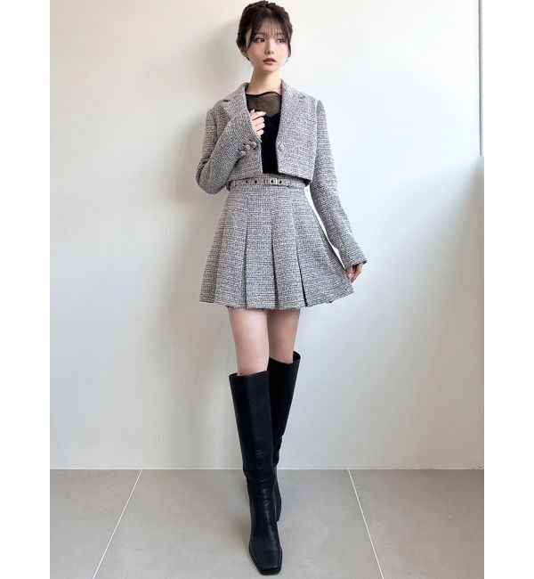 RESEXXY「ツイードプリーツミニスカート【セットアップ着用可能】」|スカート|