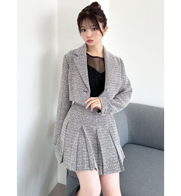 RESEXXY「ツイードプリーツミニスカート【セットアップ着用可能】」|スカート|