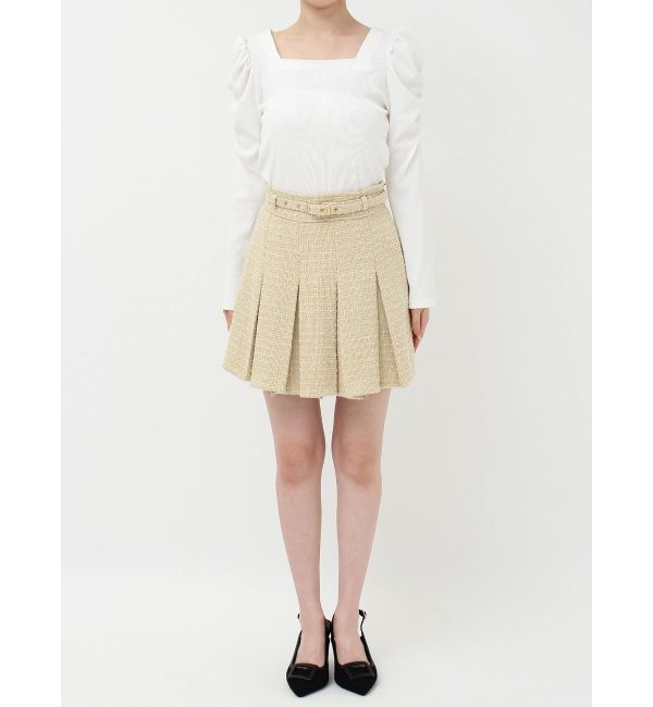 RESEXXY「ツイードプリーツミニスカート【セットアップ着用可能】」|スカート|