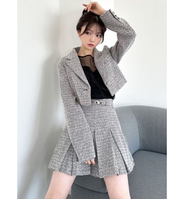 RESEXXY「ツイードプリーツミニスカート【セットアップ着用可能】」|スカート|