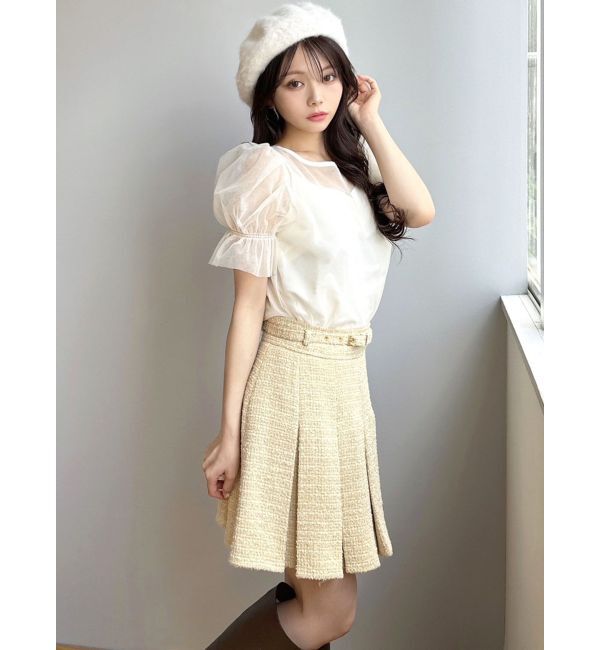RESEXXY「ツイードプリーツミニスカート【セットアップ着用可能】」|スカート|