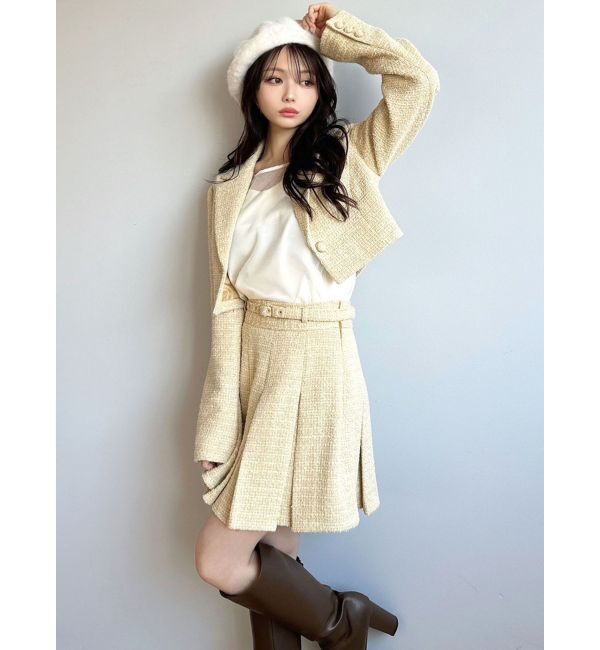 RESEXXY「ツイードプリーツミニスカート【セットアップ着用可能】」|スカート|