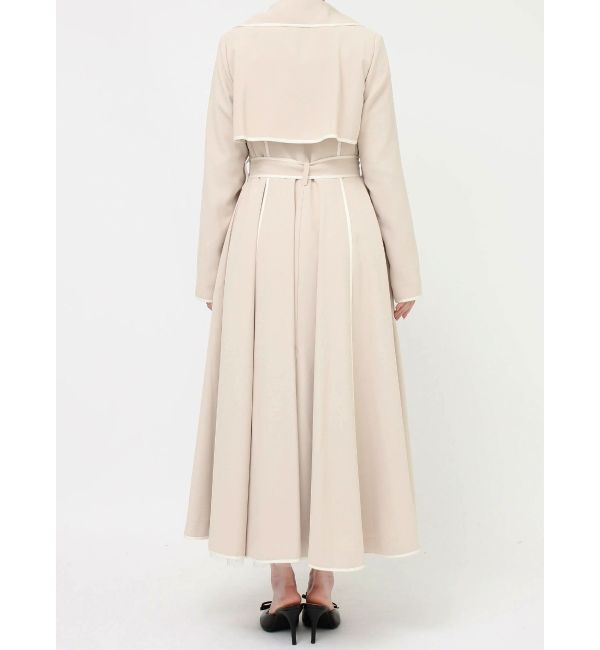 RESEXXY「パイピングデザインロングコート」|トレンチコート|